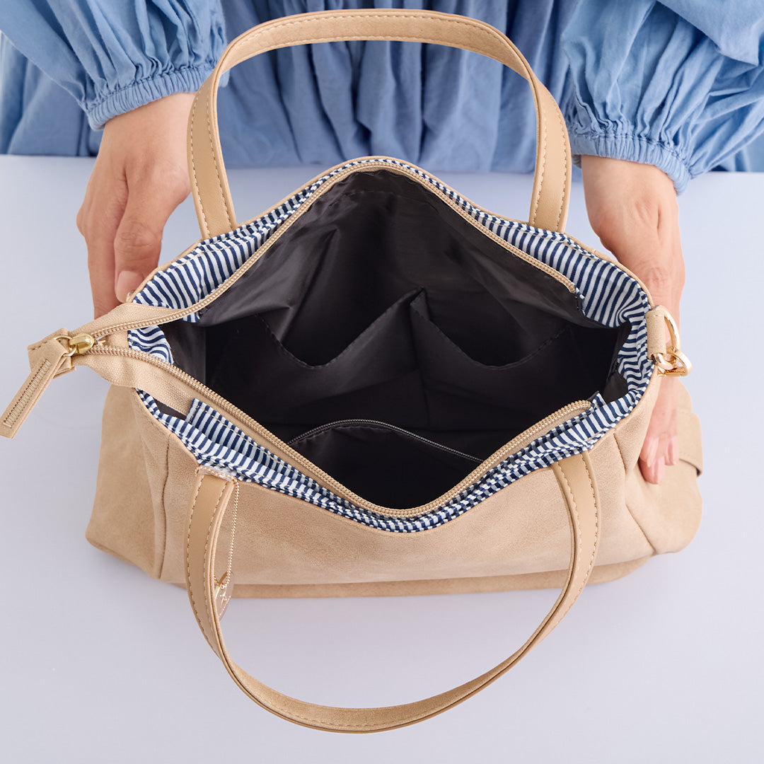 時短バッグ 合皮2wayハンドバッグ EL7158