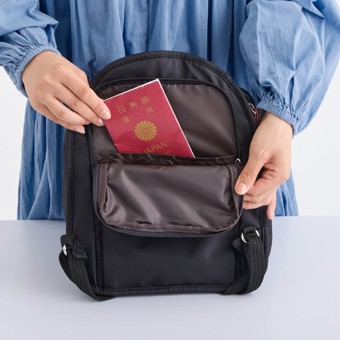 ZAZA はっ水ナイロンリュック小 EL5549