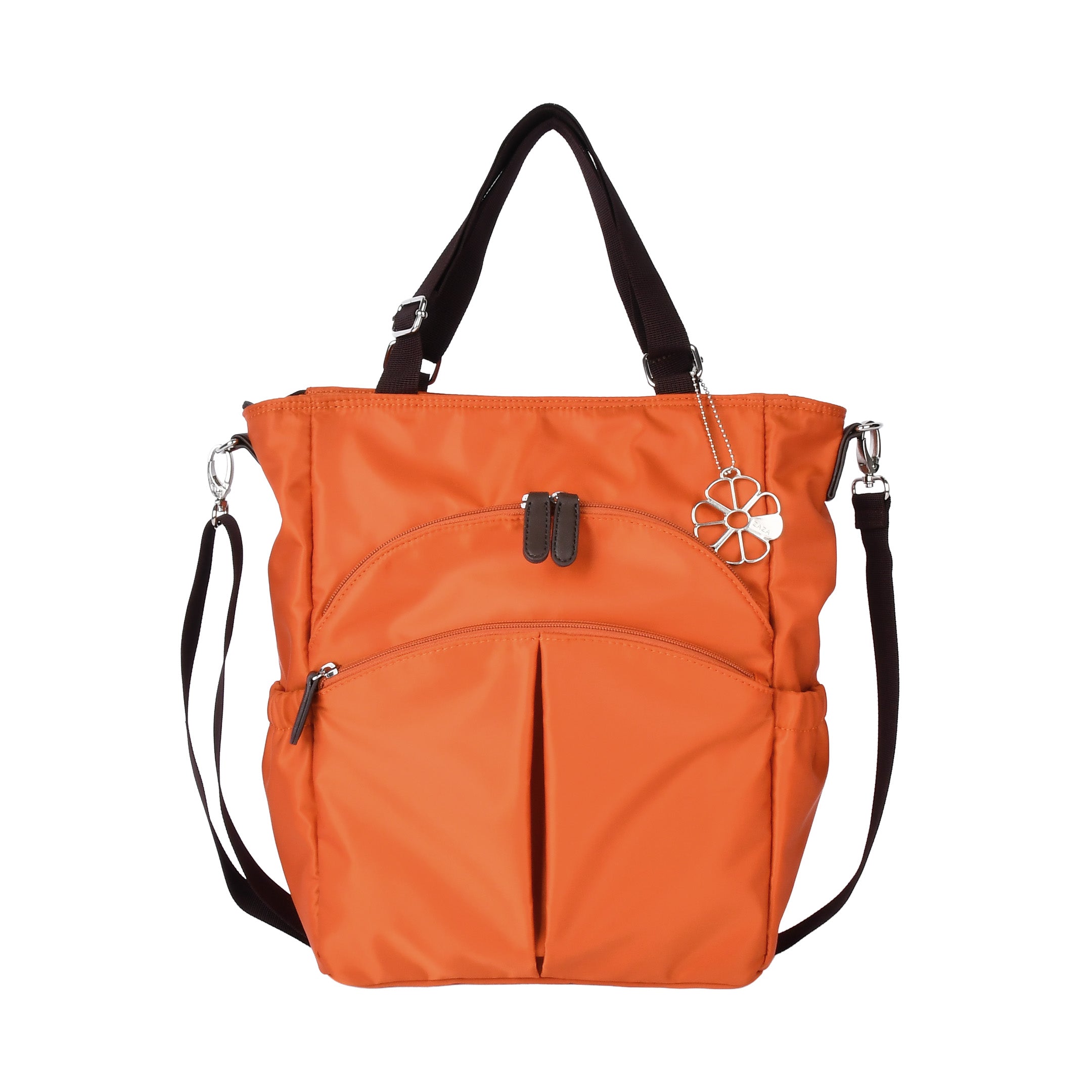 ZAZA はっ水ナイロン花チャーム付き4wayバッグ EL5629