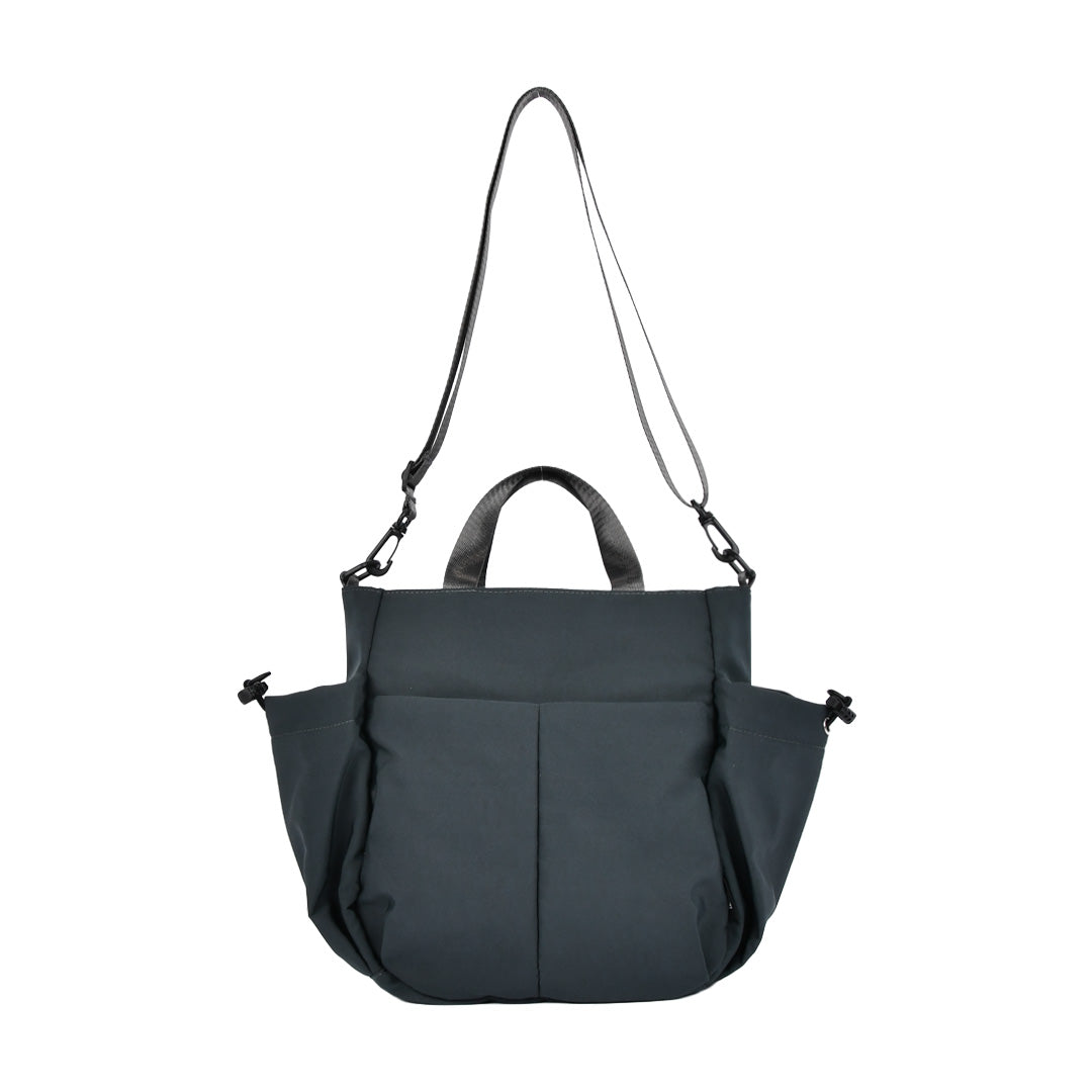 カジュアルナイロン2wayショルダーバッグ ダークグレー 正面
