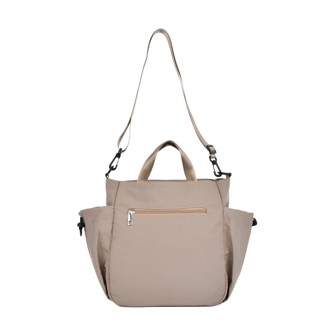 カジュアルナイロン2wayショルダーバッグ ライトグレー 背面