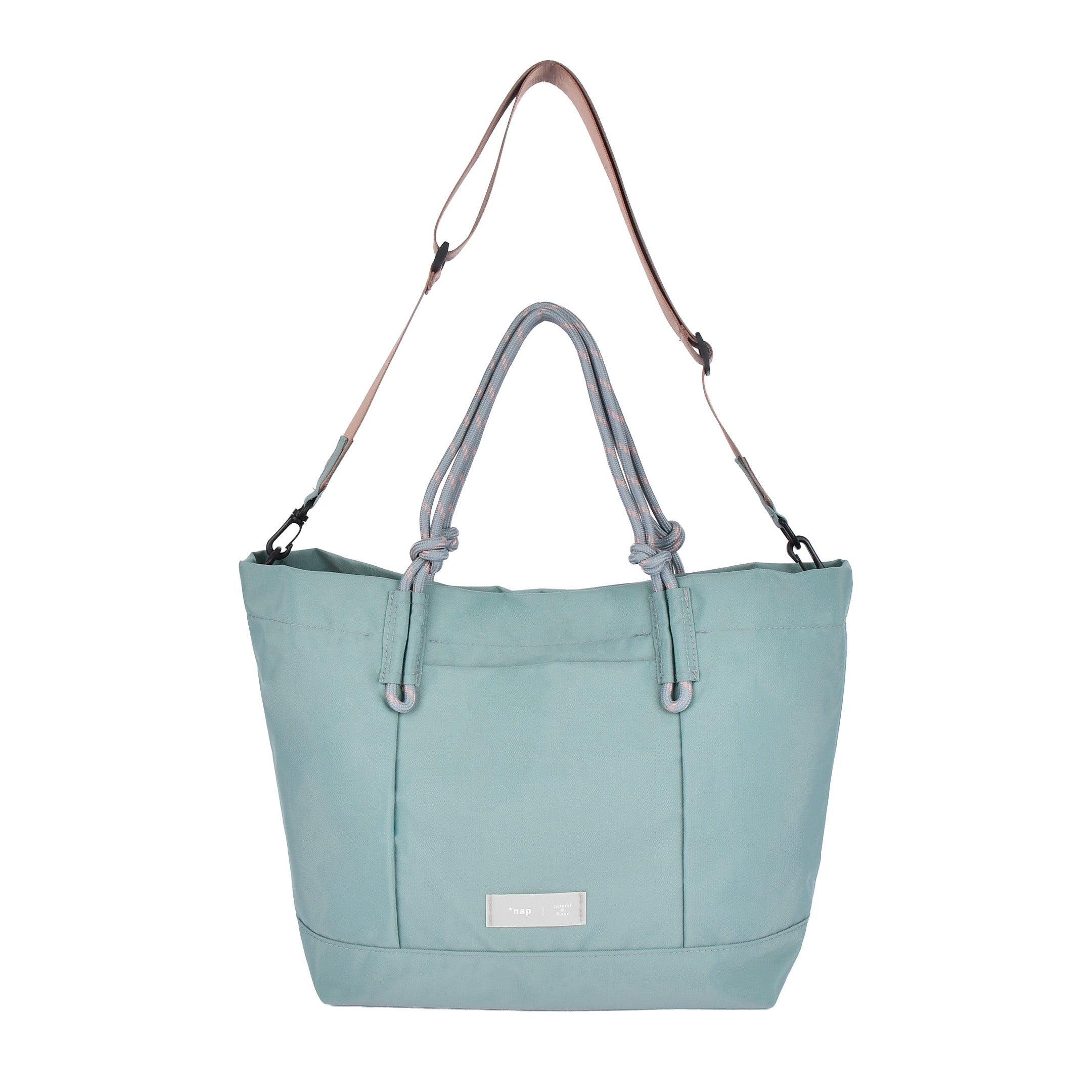 *nap ロープハンドル2wayハンドバッグ/通勤/デイリー/お出かけ/2way/ナイロン/A4対応/はっ水/軽量/ショルダーベルト付き