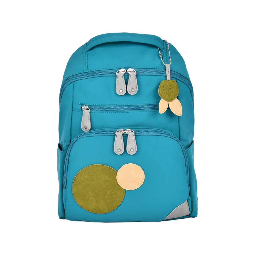 ナイロン丸モチーフリュック ブルー 正面