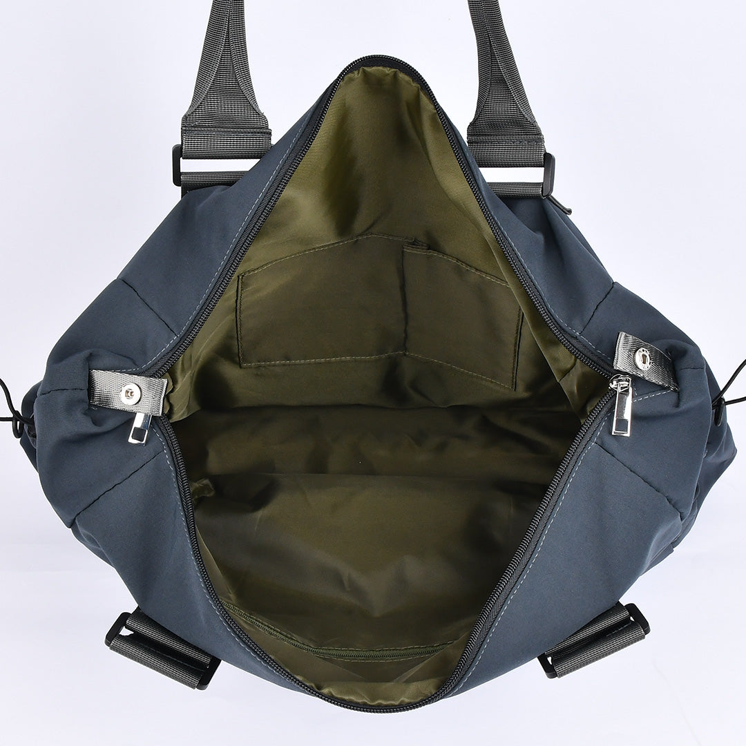 カジュアルナイロン2WAYボストンバッグ ダークグレー 内装