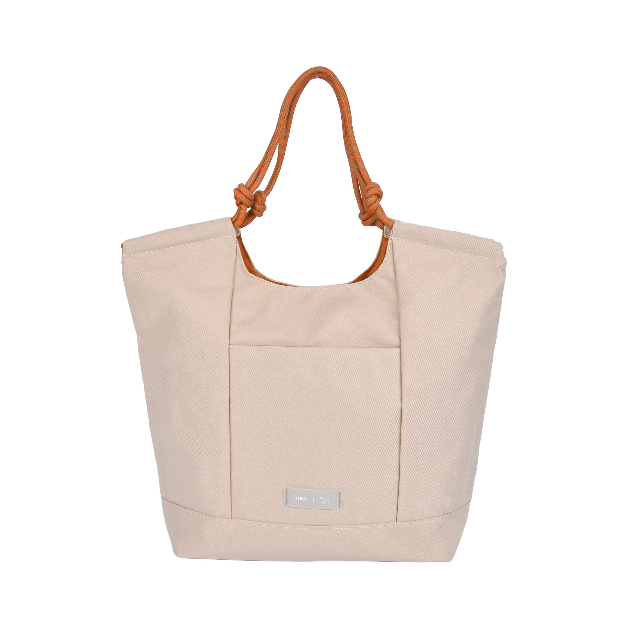 *nap ロープハンドルトートバッグ ベージュ/通勤/デイリー/お出かけ/トートバッグ/ナイロン/A4対応/はっ水/軽量