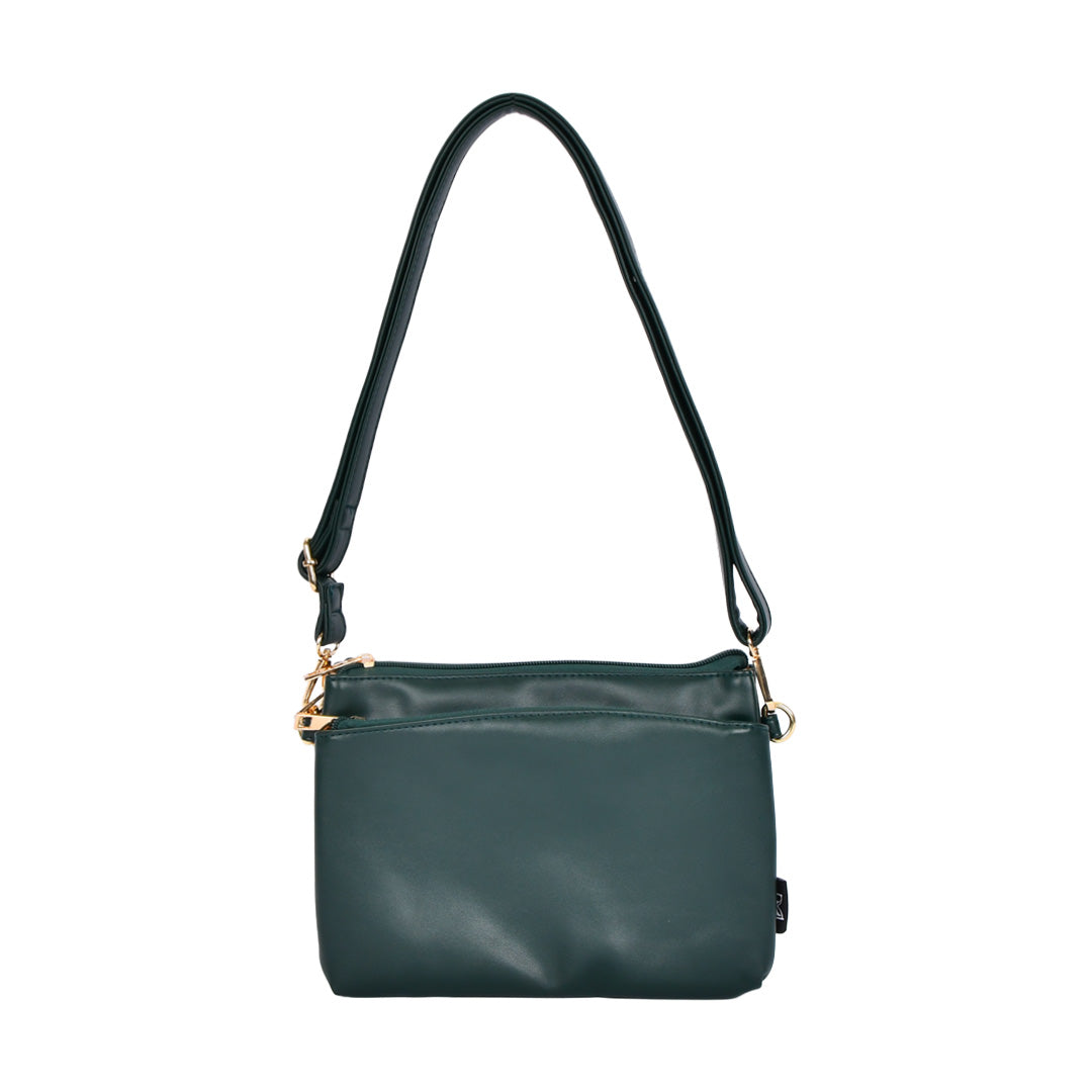 グリーン合皮ショルダーバッグ 正面