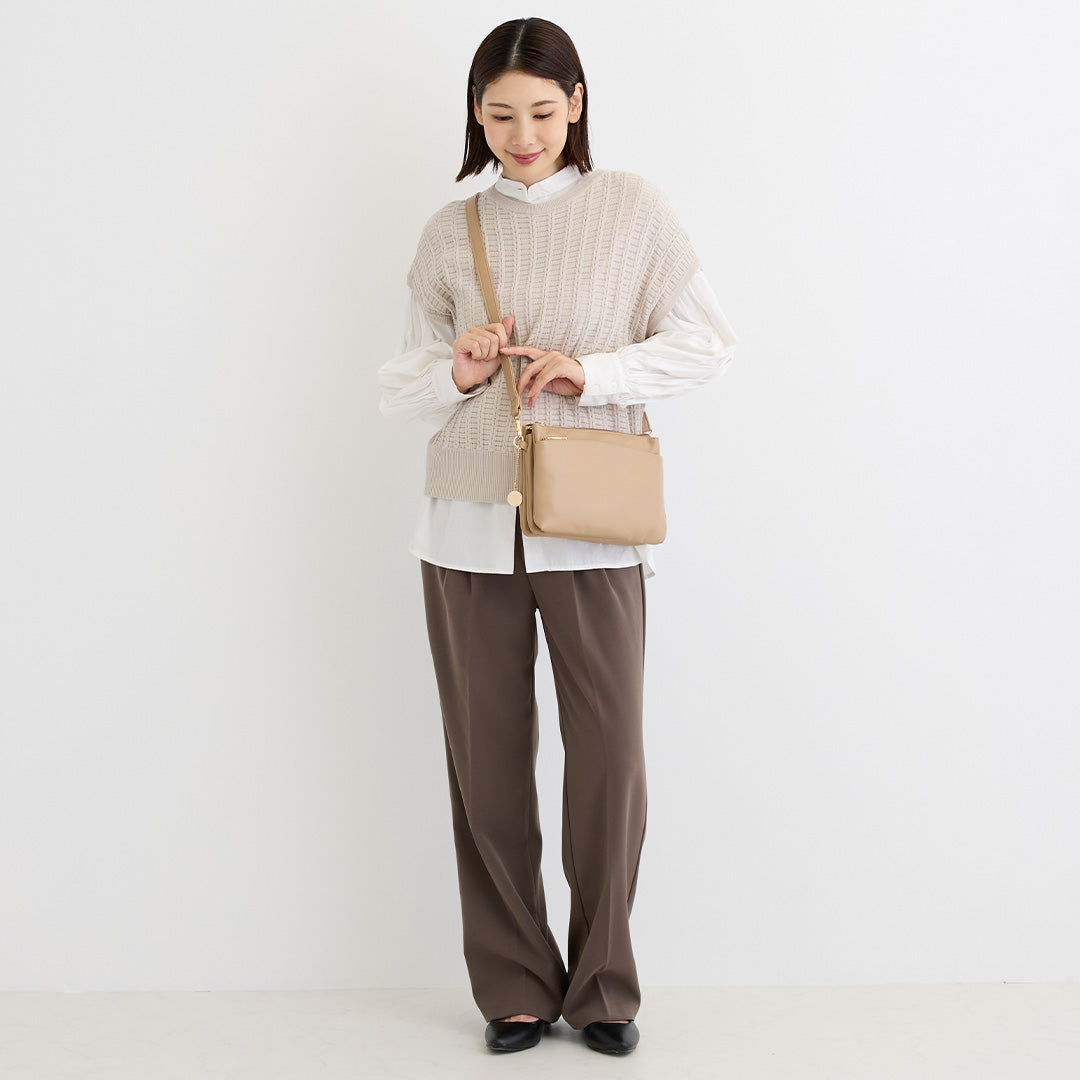 時短バッグ 多収納ボケット3層ショルダー HJT-001